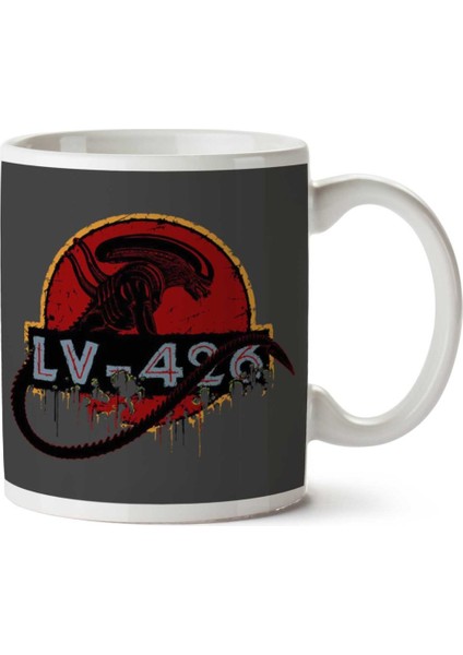 Acheron Lv 426 Xenomorph Alien Jurassic Park Iki Tarafı Baskılı Kupa Bardak