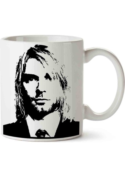 Kurt Cobain Silhouette Kupa Bardak