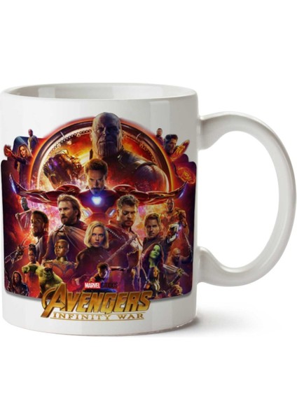 Marvel Avengers Infinity Wars Iki Tarafı Baskılı Kupa Bardak