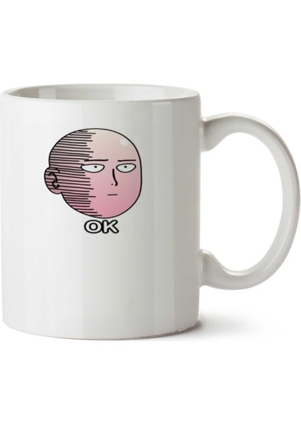One Piece Ok Yüz Yazılı Iki Tarafı Baskılı Kupa Bardak