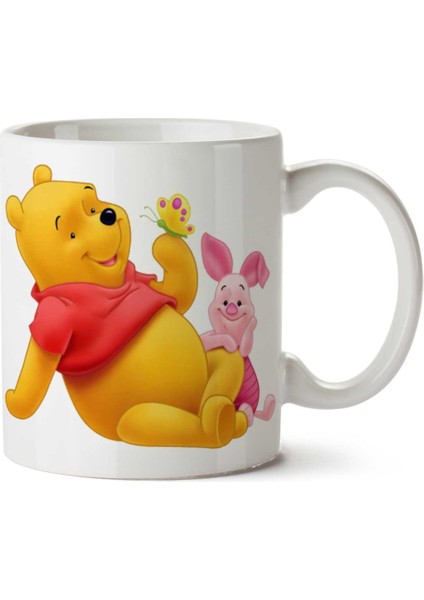 Winnie-The-Pooh-Png-Image Iki Tarafı Baskılı Kupa Bardak