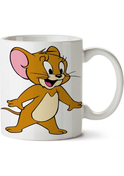 Tom And Jerry Mouse Jerry Iki Tarafı Baskılı Kupa Bardak