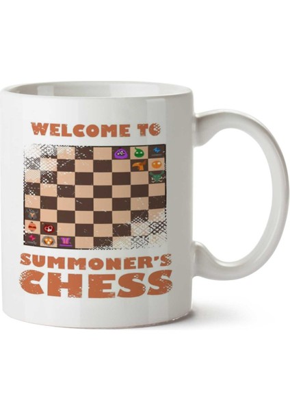 Welcome To Summoner's Chess Iki Tarafı Baskılı Kupa Bardak