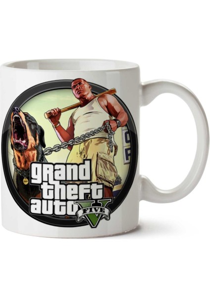 Grand Theft Auto San Andreas Gta 5 Iki Tarafı Baskılı Kupa Bardak