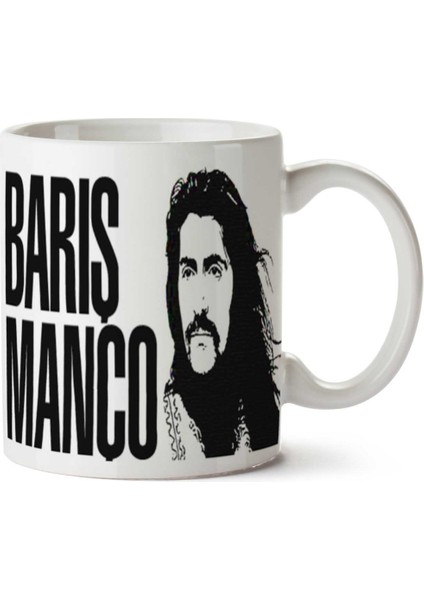 Barış Manço Yazılı.png Iki Tarafı Baskılı Kupa Bardak