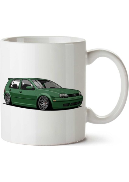 Golf Mk4 3 Yeşil Iki Tarafı Baskılı Kupa Bardak