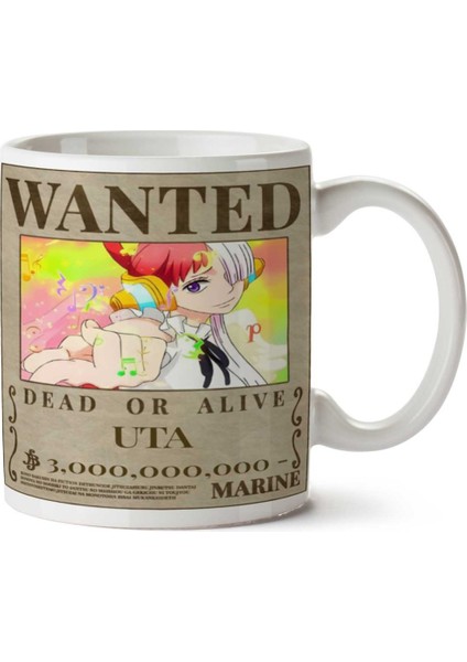 Wanted Uta Anime Aranıyor Iki Tarafı Baskılı Kupa Bardak