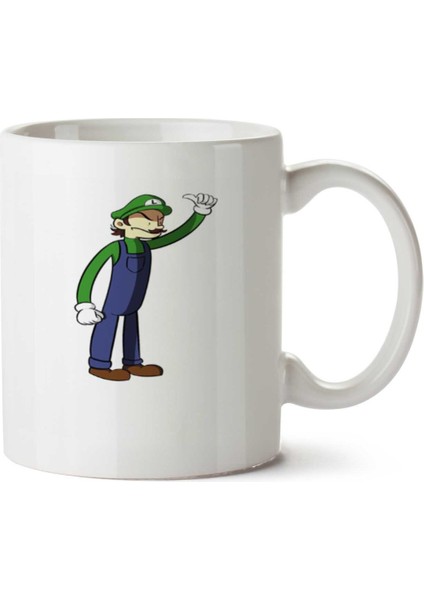 Eu Não Sou O Mario Iki Tarafı Baskılı Kupa Bardak