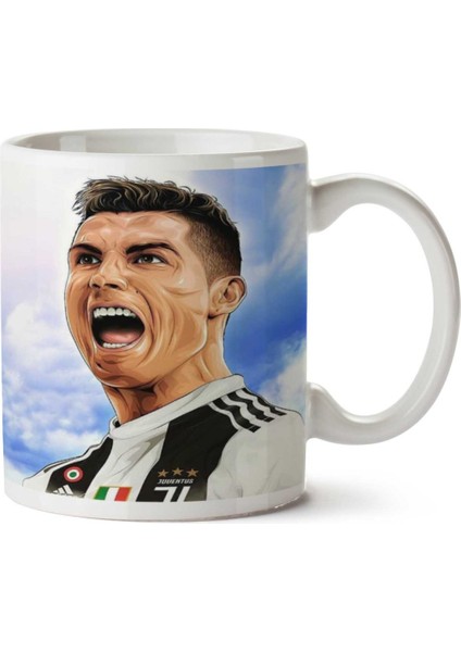 Cristiano Ronaldo Juventus Forma Iki Tarafı Baskılı Kupa Bardak