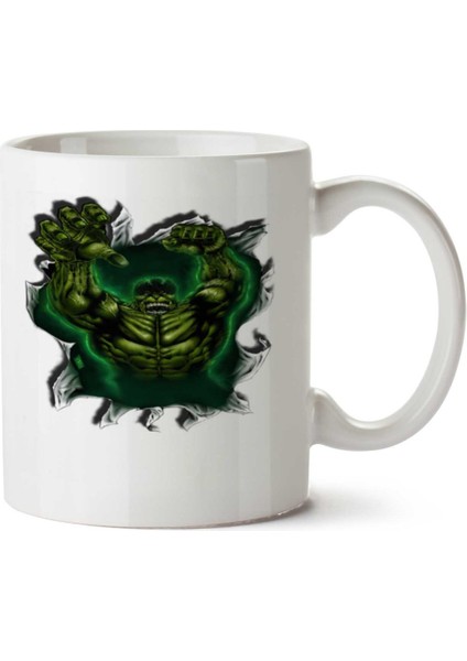 Hulk 3D Iki Tarafı Baskılı Kupa Bardak