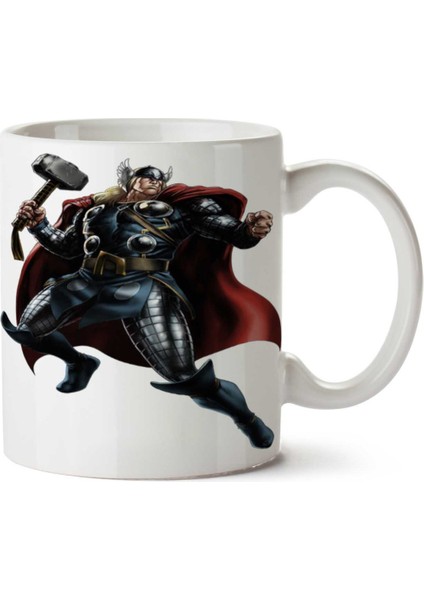 Marvel Thor Iki Tarafı Baskılı Kupa Bardak