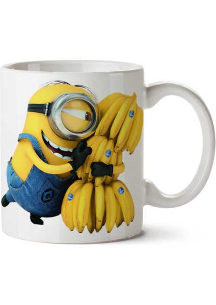 Minyon Muz Minion Banana Iki Tarafı Baskılı Kupa Bardak