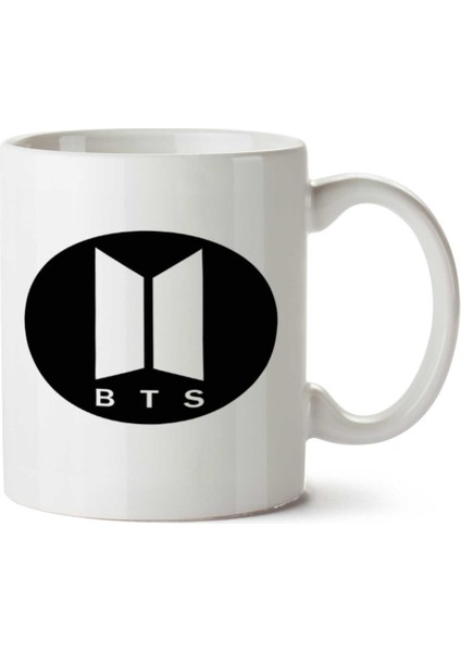 Bts Logooo.png Iki Tarafı Baskılı Kupa Bardak