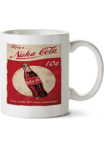Nuka Coca Cola Iki Tarafı Baskılı Kupa Bardak