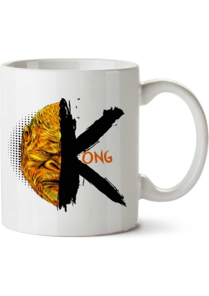 King Kong Iki Tarafı Baskılı Kupa Bardak