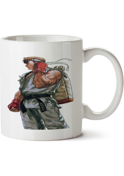 Ryu Andarılho Street Fighter Iki Tarafı Baskılı Kupa Bardak