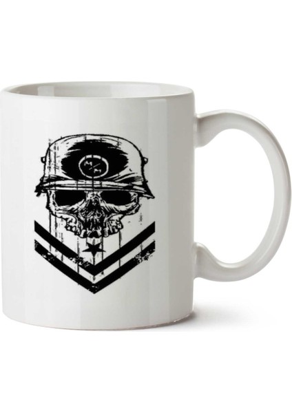 Kuru Kafa Kurukafalar 244 Iki Tarafı Baskılı Kupa Bardak