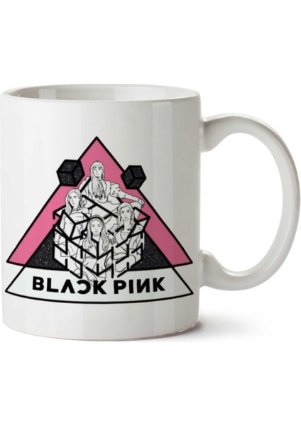 Blackpink Black Pink Piramit.png Iki Tarafı Baskılı Kupa Bardak