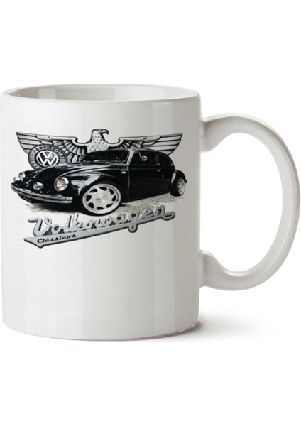 Fusca Black Acrílıco 2 Iki Tarafı Baskılı Kupa Bardak