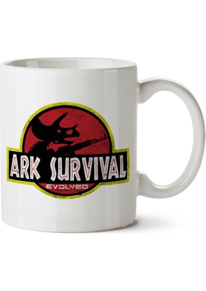 Ark Survival Evolved Jurassic Park Iki Tarafı Baskılı Kupa Bardak