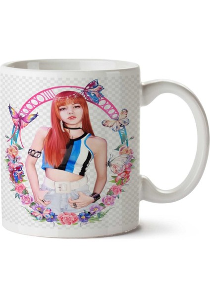 Illustrator Blackpink Black Pink Iki Tarafı Baskılı Kupa Bardak