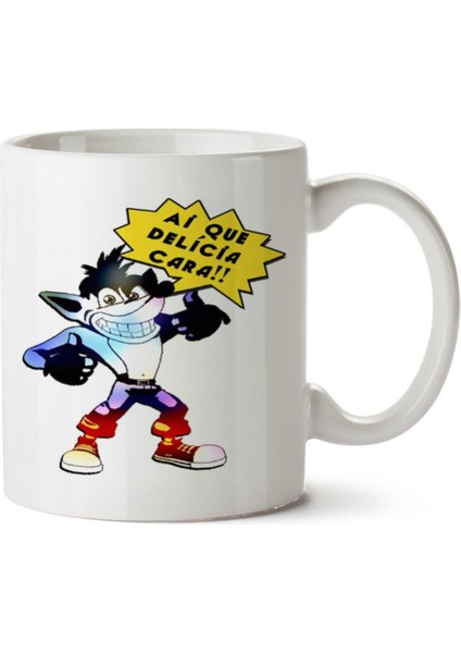 Crash Bandicoot Iki Tarafı Baskılı Kupa Bardak