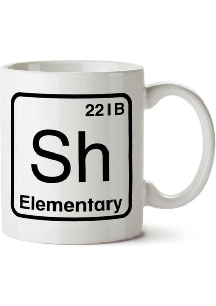 Elementary Sherlock Holmes Periodic Table Iki Tarafı Baskılı Kupa Bardak