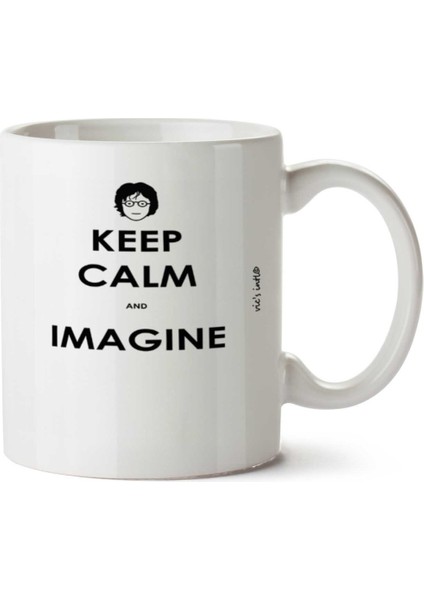 Keep Calm - John Lennon Iki Tarafı Baskılı Kupa Bardak