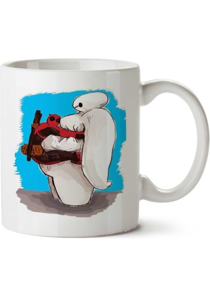 Deadpool, Big Hero Iki Tarafı Baskılı Kupa Bardak