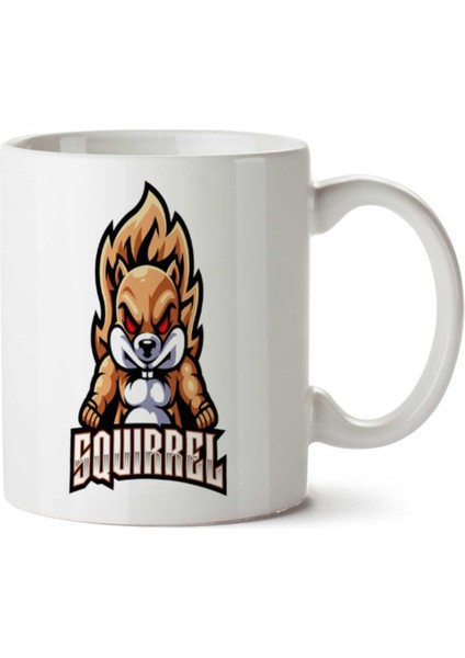 Squirrel Sincap Logo Iki Tarafı Baskılı Kupa Bardak