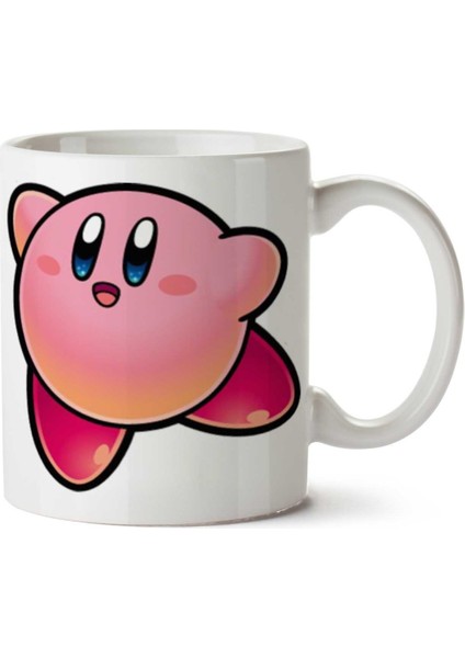 Kirby-Transparent Iki Tarafı Baskılı Kupa Bardak