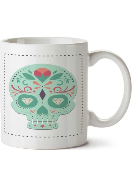 Kuru Kafa Kurukafalar 159 Iki Tarafı Baskılı Kupa Bardak