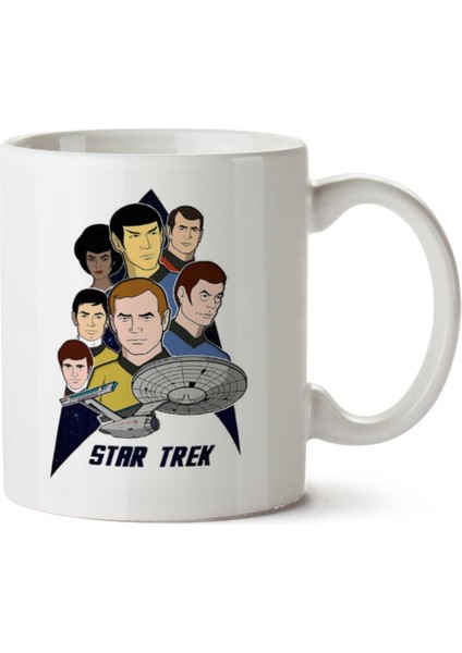 Star Trek The Animated Series Captain Kirk Spok Iki Tarafı Baskılı Kupa Bardak