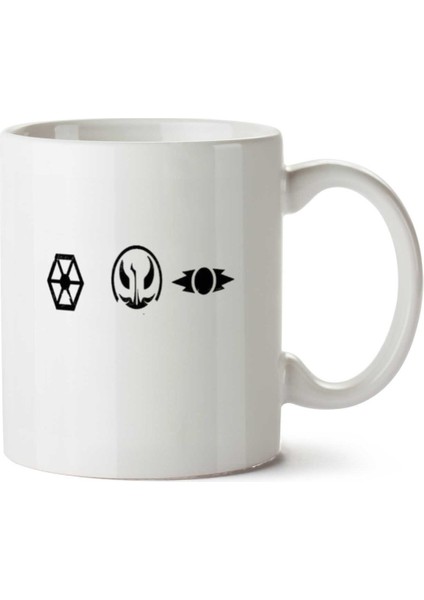 Jedi Star Wars Symbol (2) Iki Tarafı Baskılı Kupa Bardak