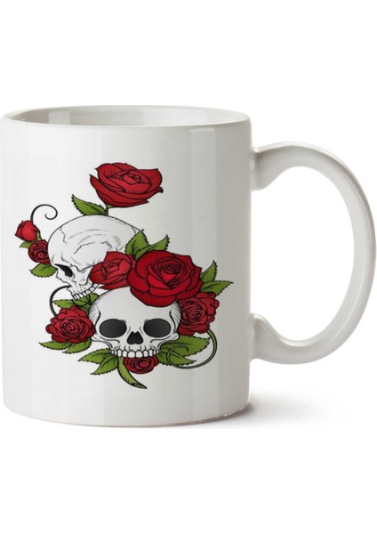 Kuru Kafa Kurukafalar 70 Iki Tarafı Baskılı Kupa Bardak