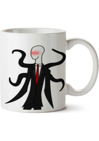Slender-Man-Free-Download-Png Ince Adam Iki Tarafı Baskılı Kupa Bardak