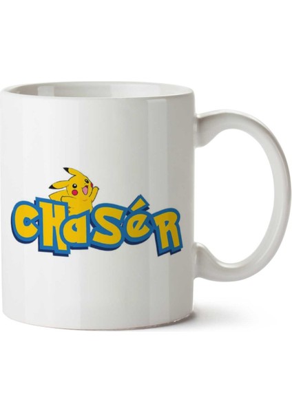 Pokemon Chaser Iki Tarafı Baskılı Kupa Bardak