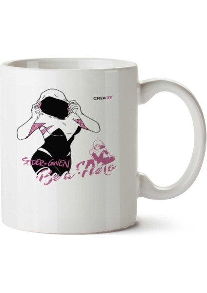 Createe - The Spider Girl Iki Tarafı Baskılı Kupa Bardak