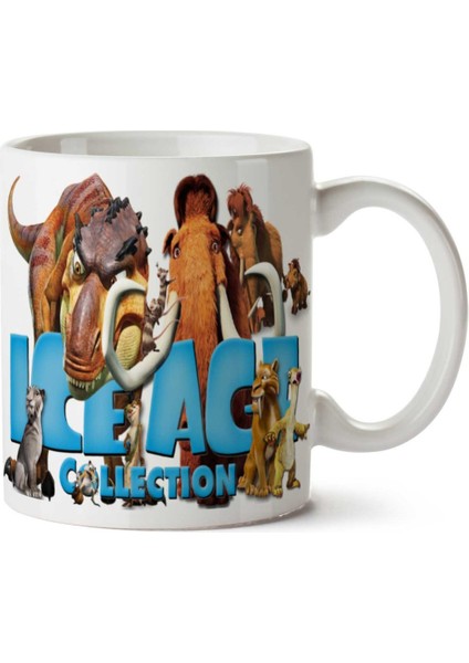 Buz Devri Ice Age Iki Tarafı Baskılı Kupa Bardak
