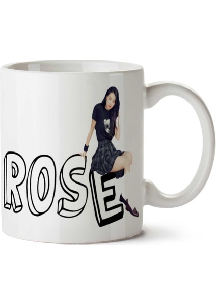Blackpink Black Pink Rose.png Iki Tarafı Baskılı Kupa Bardak