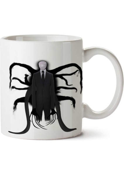 Slender-Man-Free-Png-Image Ince Adam Iki Tarafı Baskılı Kupa Bardak