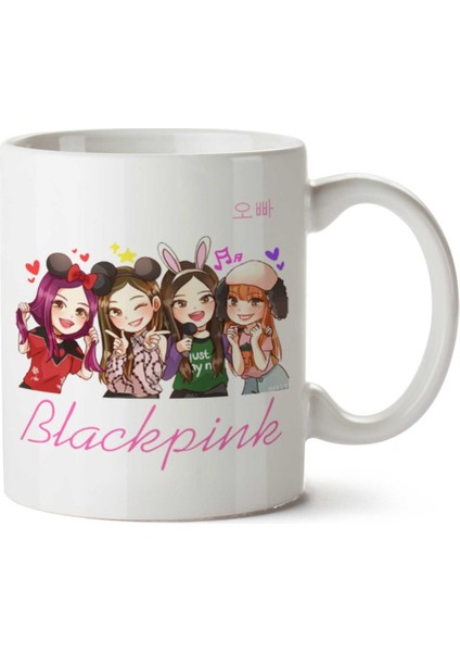 Blackpink Black Pink Karakterler.png Iki Tarafı Baskılı Kupa Bardak