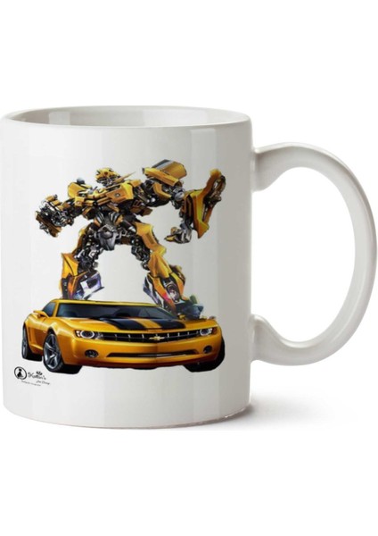 Bumblebee Transformes Iki Tarafı Baskılı Kupa Bardak