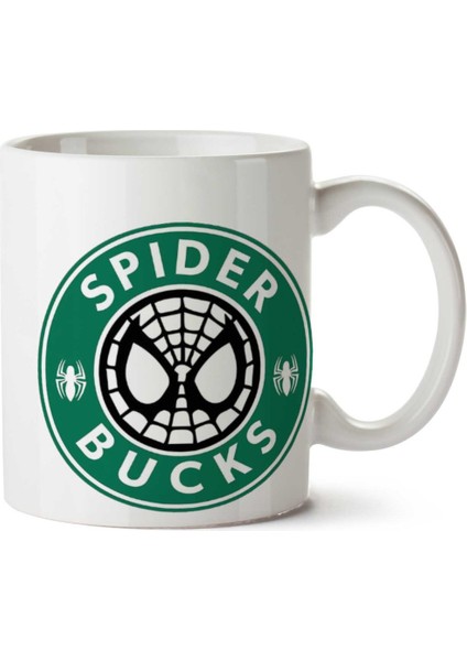 Spider Bucks Starbucks Spiderman Homecoming Iki Tarafı Baskılı Kupa Bardak