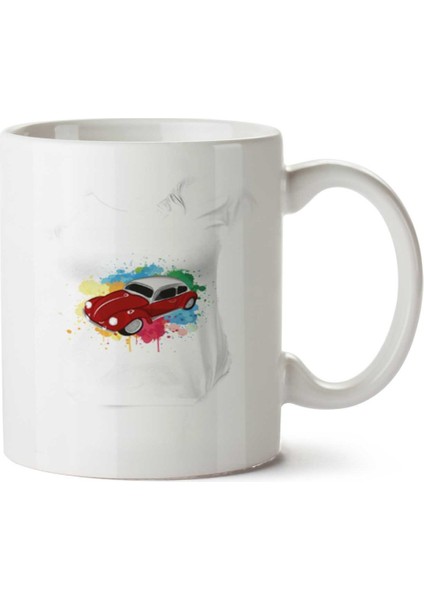 Fusca Color Iki Tarafı Baskılı Kupa Bardak