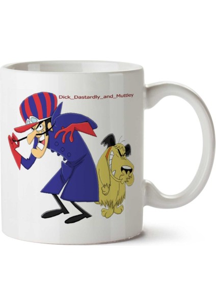 Dick Dastardly And Muttley Iki Tarafı Baskılı Kupa Bardak