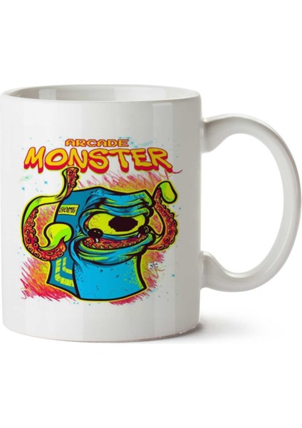 Arcade Monster Iki Tarafı Baskılı Kupa Bardak