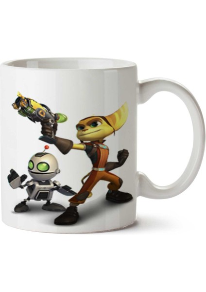Ratchet-Clank-Png-Picture Iki Tarafı Baskılı Kupa Bardak