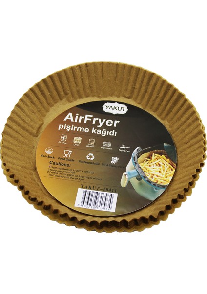 Air Fryer 25 Adet Yuvarlak - 20CM Kağıt Pişirme Kalıbı (K246)