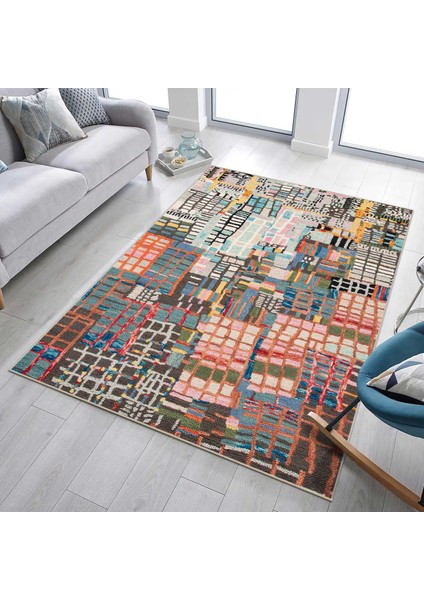 Modern Dijital Baskı Dört Mevsim Yıkanabilir Kaymaz Taban Salon Halısı Mutfak Halısı Yolluk